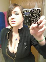 Here is my wild emo ex-girlfriend exposing her big 38dd hooters ;)  she enjoyed when i would cum all over her massive jugs