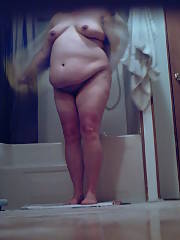 Home amateur bbw wife showing ass - i snook in and took some photos of her getting ready to shower.  she had no idea i was in there