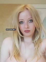 Another submission from beautiful and busty blond nymph stripping in bathroom and showing her beautiful chic body and so cool right cunt closeup