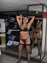 Insane orgy in car repair shop of Citroen official dealer, Mature sleazy woman was hired to work at Citroen show room, She seduced all workers there and they banged her some day - amateur xxx photos