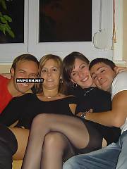 Amateur porn - good company of past university colleagues and now 2 married couples who enjoy to have swinger group sex together and exchange husbands and wives