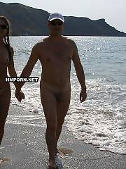 Naturist couple walking nude on the beach, chick shows her sweet shaved cunt close-up and doing deep mouth suck at home afer all - amateur porn pictures