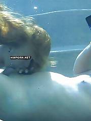Mixed impressive shots of naughty couples having amateur sex under water, see how amazing look underwater blowjobs and facial cum shots - amateur porn photos