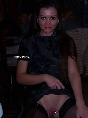 Private porn - lovely russian lady flashing naked cunt up-skirt at public places and having oral and vaginal sex at home with husband and swinger buddies