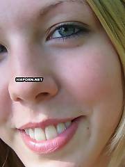 Sensual sex with blue-eyed girlfriend somewhere in the crazy nature, beautiful closeup oral and vaginal sex views - amateur porn photos