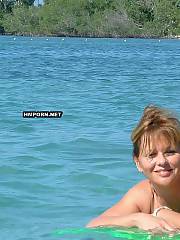 My wife swimming in the sea during her vacation days, see her swimming nude & exposing nude swarthy body for me & you - amateur sex pics