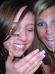 Naughty gals take facial cum shots after fine oral jobs they gave to their boyfriends & just friends after parties - amateur xxx pics