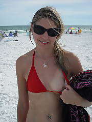 Pics of my ex holly when we were on vacation, superb little mouthful titties