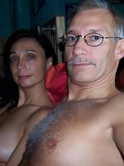 Mom and her new hubby on vacation, what the fuck taking pictures with her titties out?