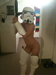 One of my girlfriends sent me pics of her in a friends stormtrooper costume