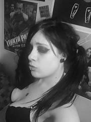 Emo dumbass, few random pics i took of her. dumb dumb dumb butt always set the digital camera to black and white pics only. banging emos they arent worth the aggrevation.