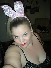 My bbw wife running in bunny ears, she was dumb im glad she left saying she was too stunning for me