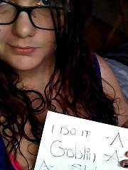 Amateur BBW Canadian babe Amateur Bbw Homemade Goblin King Spread Pussy Cunt Young Ass Fat Girl Brunette Glasses Long Hair Whore Vagina
