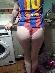 Cute wife in football shirt Wife Football Panties The Pose Sexy Milf Amateur Milf British Milf