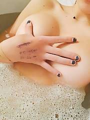 Belgium  girlfriend Sexy Nude Boobs Teen Bath Brunette