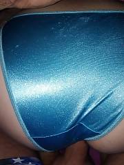 Panties bleu satin Amateur Satin Lingerie Panties Bleu Voyeur