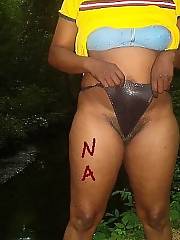 Dark skinned amateur in public Ebony Amateur Outdoors Stripping