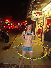 This babe got so wasted that she started flashing random guys on the street.