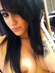Hot tattooed whore gets down and sloppy for us on camera