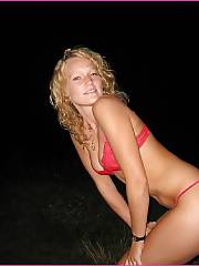 Blondie teen gets nude public outdoor.