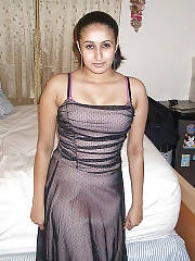 Pretty arab girl posing nude on bed and in the bathroom.