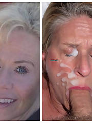Blonde mamma before  after