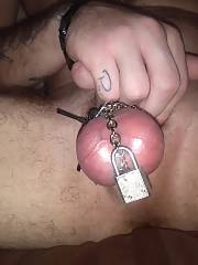 New homemade ball stretcher  spreader chastity Big dick Tight Pussy Milf Cbt Edging mother Young Cock Chastity Slave big White Cock Cfnm big Balls snatch Strech Leaking Cum twentyone yr Old Toying Couple