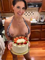 Mother Baking Cake With Hard puffies Out