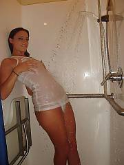 She enjoys to play and get sloppy in the shower.