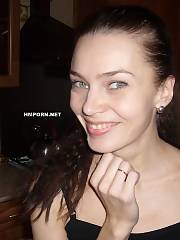 Lovely smiling russian amateur woman posing nude at home  teasing husband to fuck her right away  private xxx photos