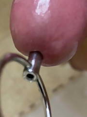 Closeup prick plug Amateur Closeup Masturbation